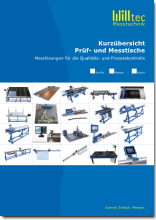 Willtec: Kurzübersicht Prüf- und Messtische, Messanschläge